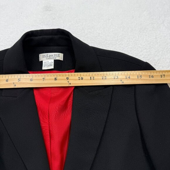 Vintage Due per Due Blazer Military Style Asian Career Event Black Womens 12 - Picture 9 of 13